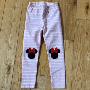 Hanna Andersson Mini Mouse Pink Striped Leggings Sz4Y